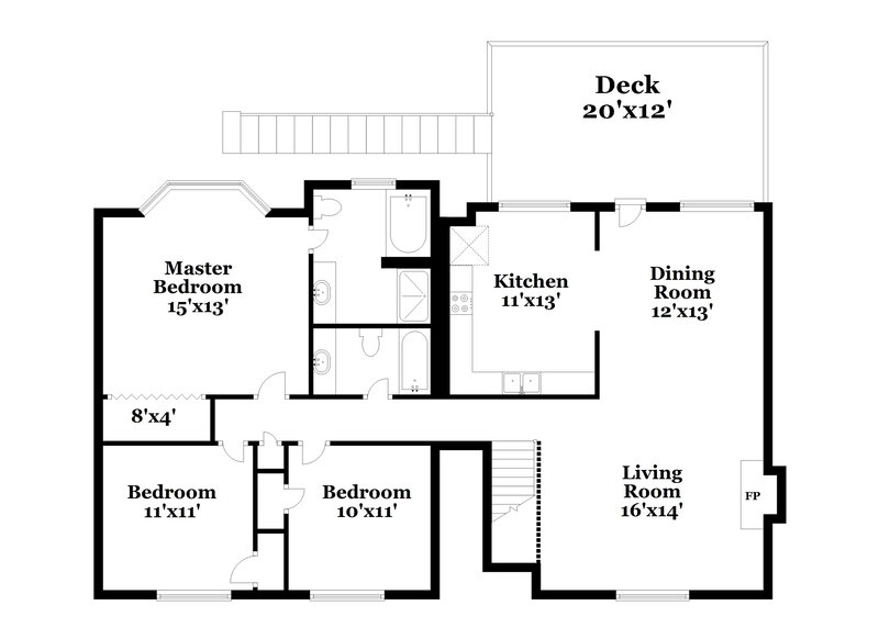 1,915/Mo, 4818 Baker Plantation Dr Acworth, GA 30101 Floor Plan View