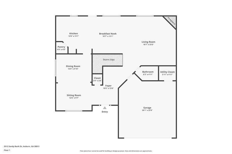 2,165/Mo, 3512 Sandy Bank Dr Auburn, GA 30011 Floor Plan View