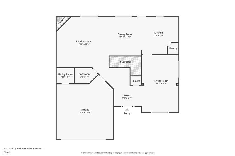 2,760/Mo, 3563 Walking Stick Way Auburn, GA 30011 Floor Plan View