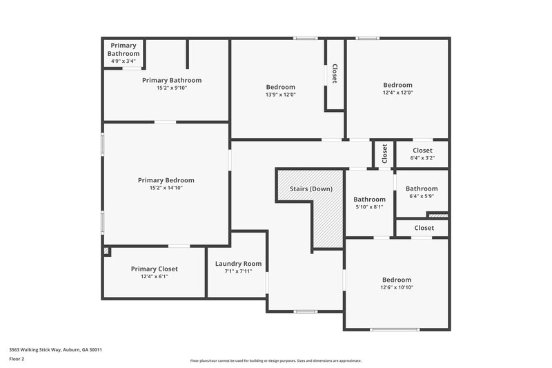 2,760/Mo, 3563 Walking Stick Way Auburn, GA 30011 Floor Plan View 2