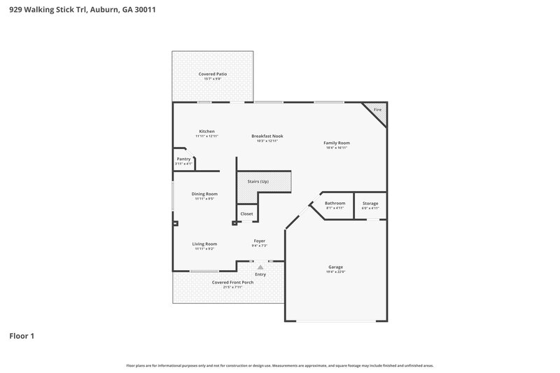 2,220/Mo, 929 Walking Stick Trl Auburn, GA 30011 Floor Plan View