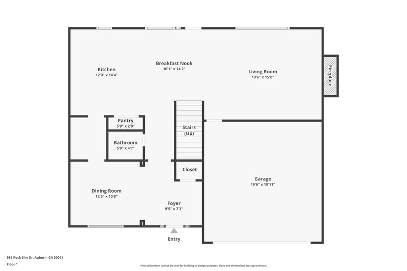 2,180/Mo, 981 Rock Elm Dr Auburn, GA 30011 Floor Plan View