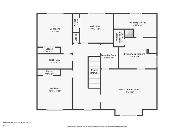2,180/Mo, 981 Rock Elm Dr Auburn, GA 30011 Floor Plan View 2