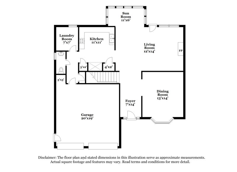 2,280/Mo, 6020 W Rosie Ln SE Mableton, GA 30126 Floorplan View