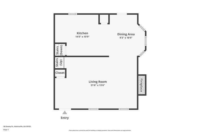 2,380/Mo, 36 Dewey Dr Adairsville, GA 30103 Floor Plan View