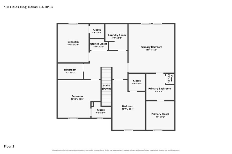 2,120/Mo, 168 Fields Xing Dallas, GA 30132 Floor Plan View 3