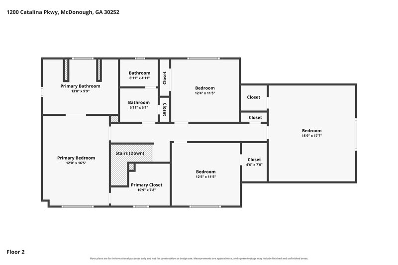 2,295/Mo, 1200 Catalina Pkwy McDonough, GA 30252 Floor Plan View 2