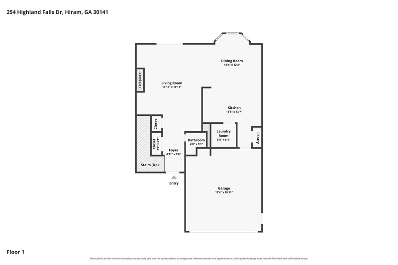 1,990/Mo, 254 Highland Falls Dr Hiram, GA 30141 Floor Plan View