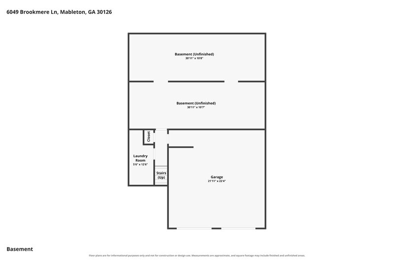 2,650/Mo, 6049 Brookmere Ln Mableton, GA 30126 Floor Plan View