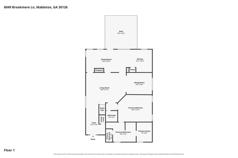 2,650/Mo, 6049 Brookmere Ln Mableton, GA 30126 Floor Plan View 2