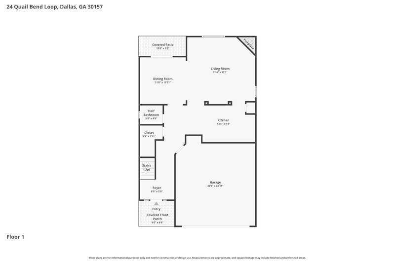 2,150/Mo, 24 Quail Bend Loop Dallas, GA 30157 Floor Plan View