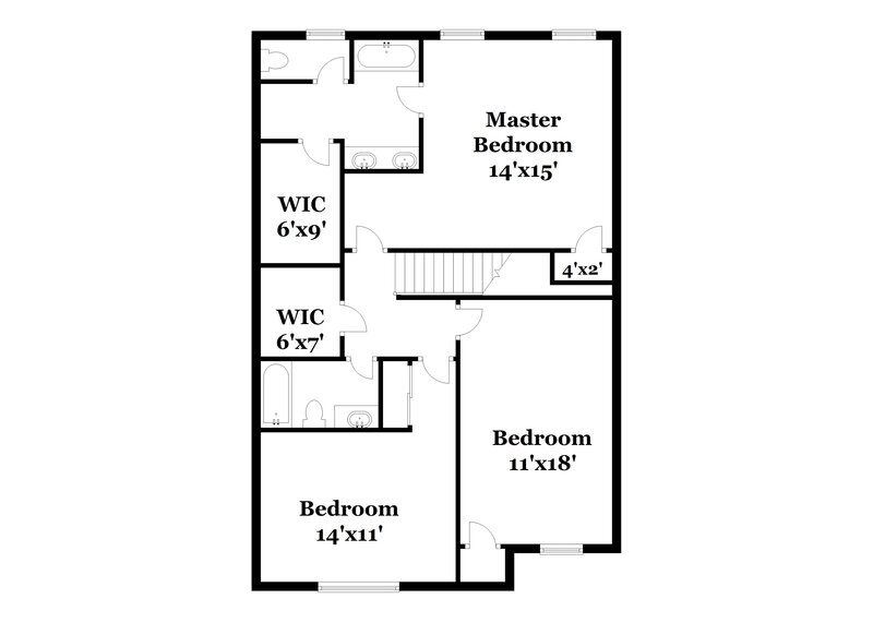 1,900/Mo, 153 Bethany Manor Dr Ball Ground, GA 30107 Floor Plan View 2