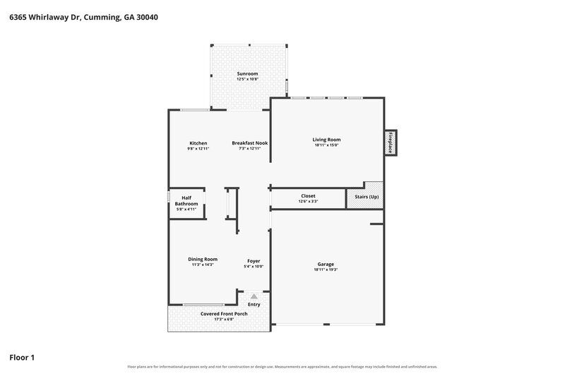 2,550/Mo, 6365 Whirlaway Dr Cumming, GA 30040 Floor Plan View