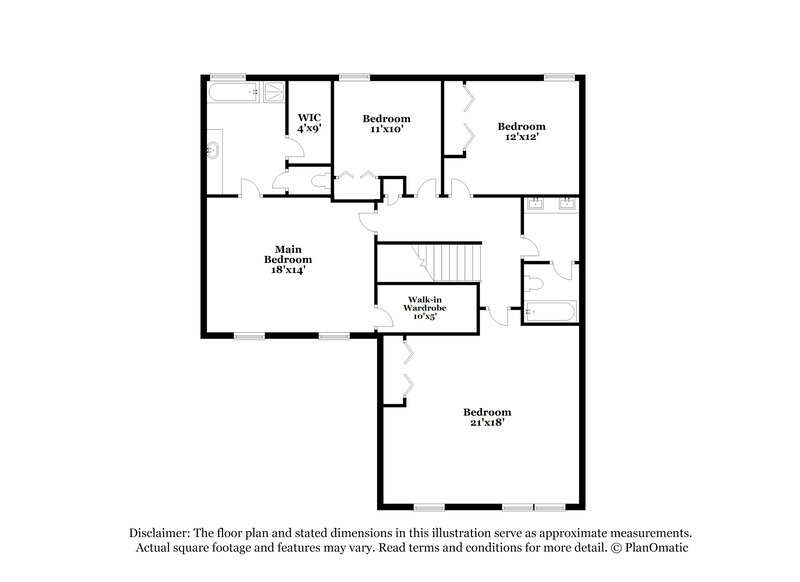 2,255/Mo, 4415 Feather Way Douglasville, GA 30135 Floor Plan View