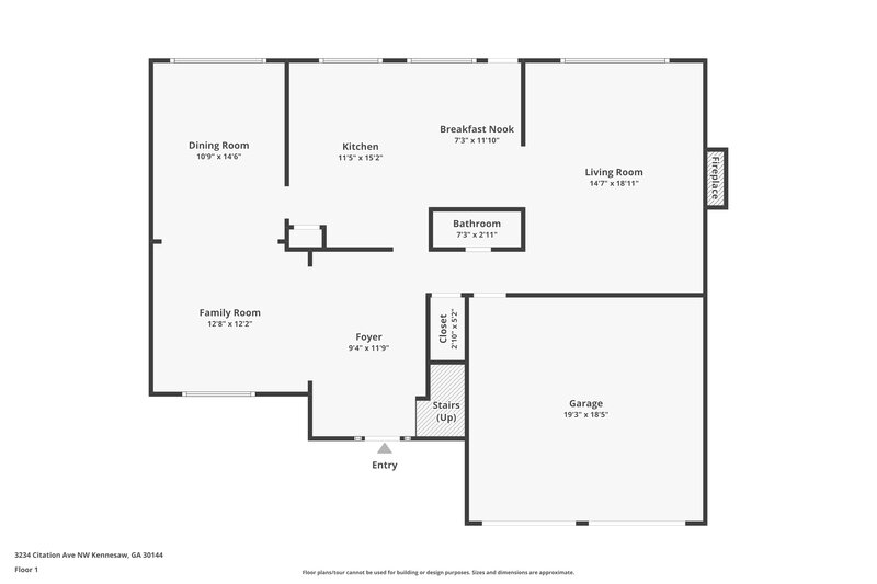 2,175/Mo, 3234 Citation Ave NW Kennesaw, GA 30144 Floor Plan View 2