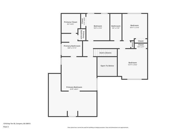2,330/Mo, 1310 Kay Ter SE Conyers, GA 30013 Floor Plan View 2