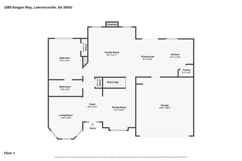 2,675/Mo, 2080 Raegan Way Lawrenceville, GA 30043 Floor Plan View