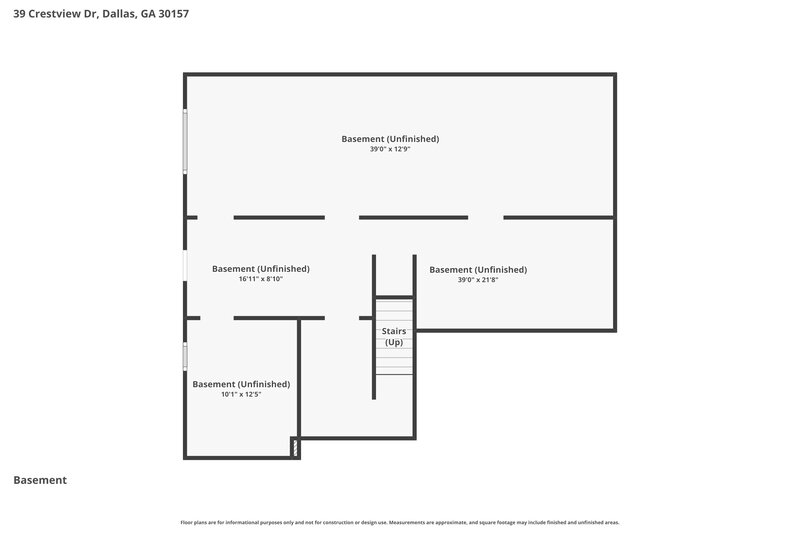 2,150/Mo, 39 Crestview Dr Dallas, GA 30157 Floor Plan View
