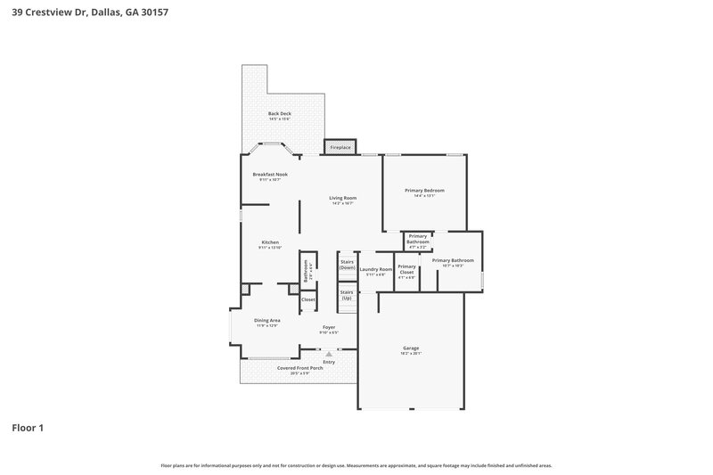 2,150/Mo, 39 Crestview Dr Dallas, GA 30157 Floor Plan View 2
