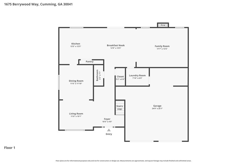 2,690/Mo, 1675 Berrywood Way Cumming, GA 30041 Floor Plan View