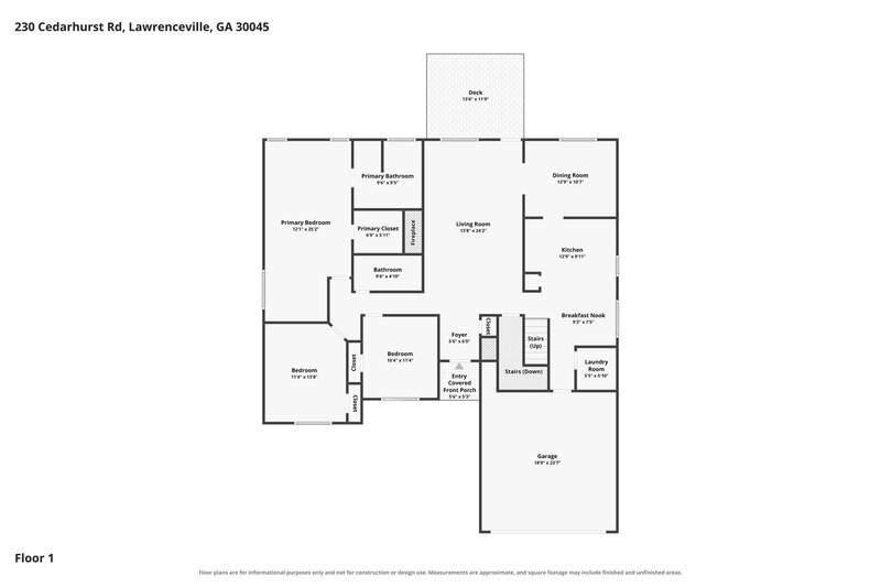 2,345/Mo, 230 Cedarhurst Rd Lawrenceville, GA 30045 Floor Plan View 2