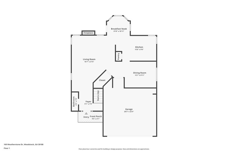 2,165/Mo, 169 Weatherstone Dr Woodstock, GA 30188 Floor Plan View