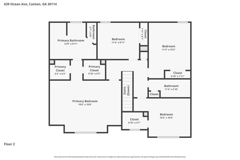 2,115/Mo, 639 Ocean Ave Canton, GA 30114 Floor Plan View 2