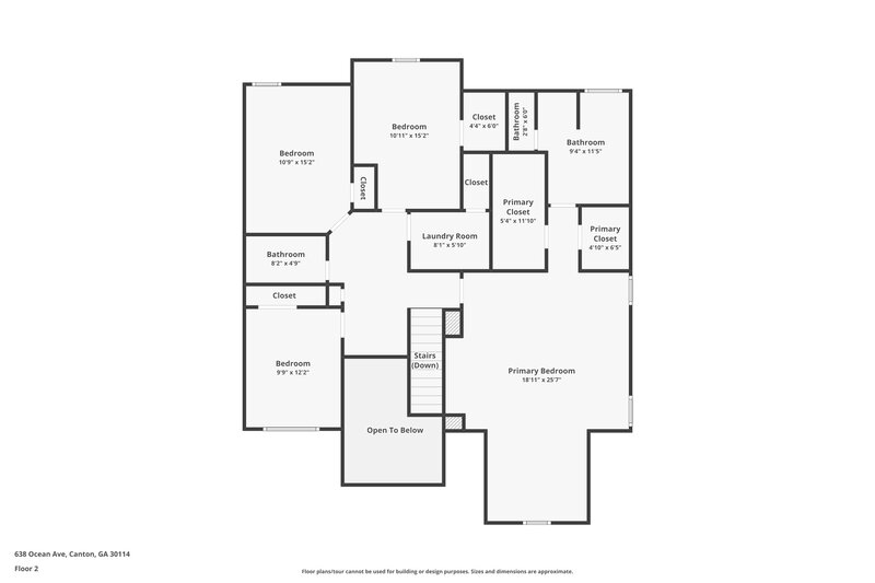 2,125/Mo, 638 Ocean Ave Canton, GA 30114 Floor Plan View 2