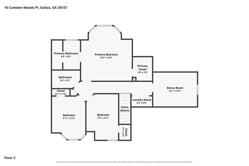 1,870/Mo, 16 Camden Woods Pl Dallas, GA 30157 Floor Plan View 3