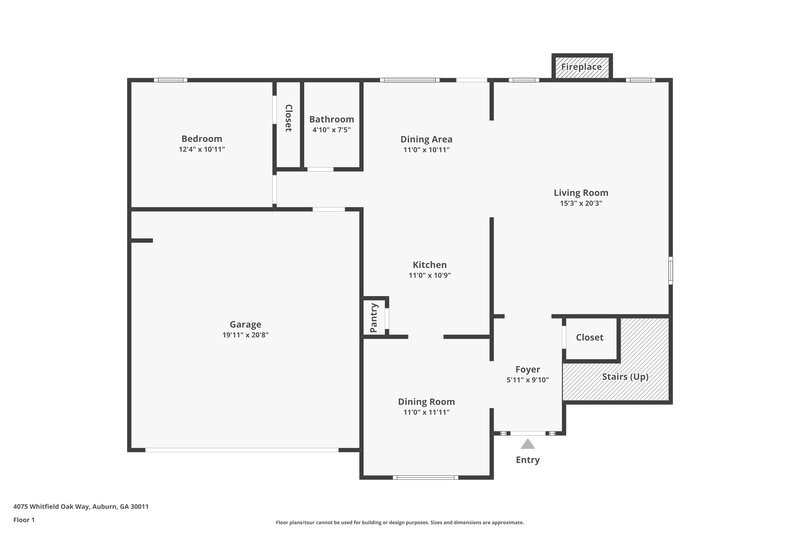4,180/Mo, 4075 Whitfield Oak Way Auburn, GA 30011 Floor Plan View