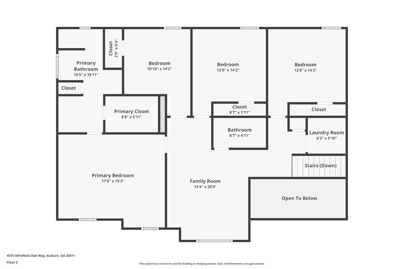 4,180/Mo, 4075 Whitfield Oak Way Auburn, GA 30011 Floor Plan View 2