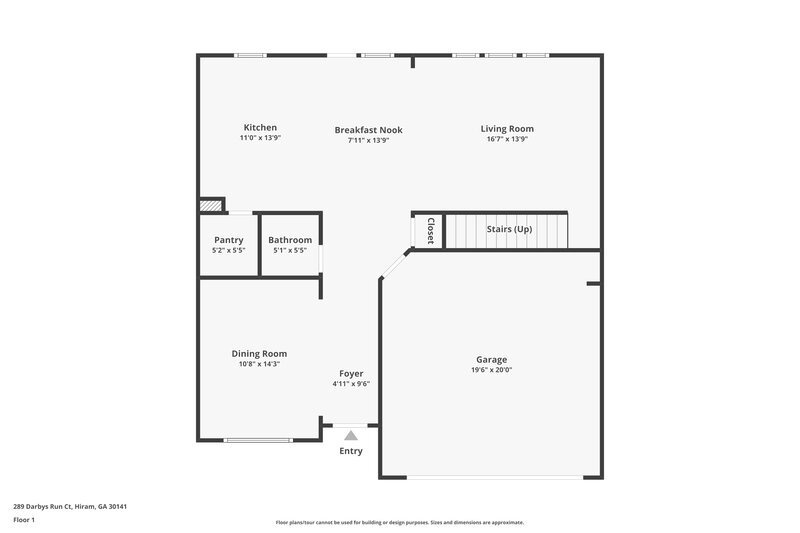 1,800/Mo, 289 Darbys Run Ct Hiram, GA 30141 Floor Plan View