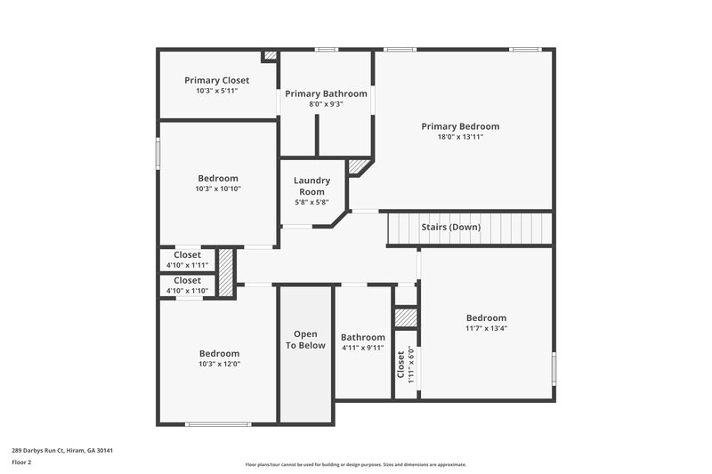 1,800/Mo, 289 Darbys Run Ct Hiram, GA 30141 Floor Plan View 2