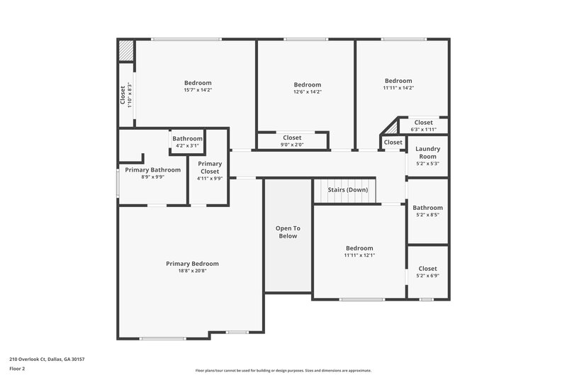 2,115/Mo, 210 Overlook Ct Dallas, GA 30157 Floorplan View 2