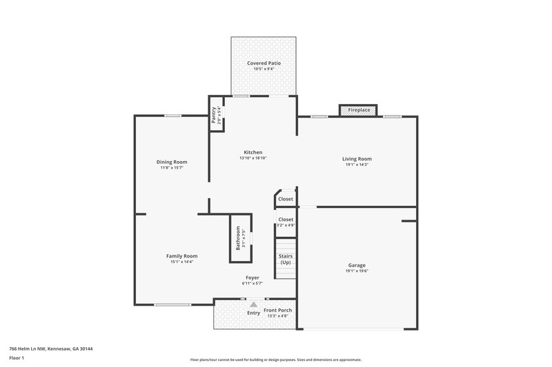 2,280/Mo, 766 Helm Ln NW Kennesaw, GA 30144 Floor Plan View
