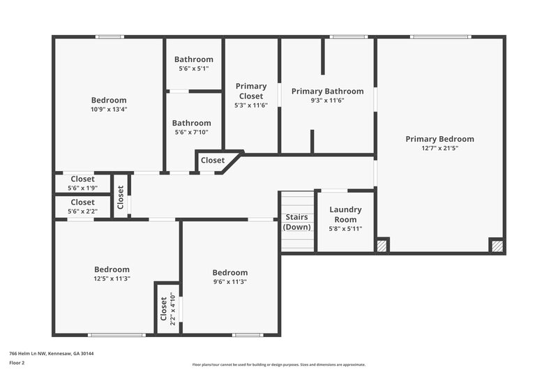 2,280/Mo, 766 Helm Ln NW Kennesaw, GA 30144 Floor Plan View 2