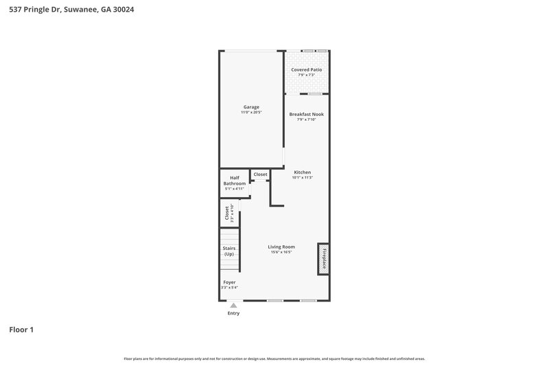 2,455/Mo, 537 Pringle Dr Suwanee, GA 30024 Floor Plan View 2