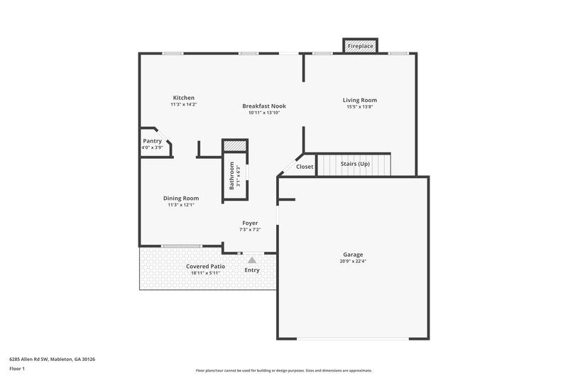 2,365/Mo, 6285 Allen Rd SW Mableton, GA 30126 Floor Plan View