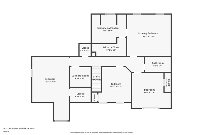1,920/Mo, 2855 Riverbend Ct Snellville, GA 30078 Floor Plan View 2