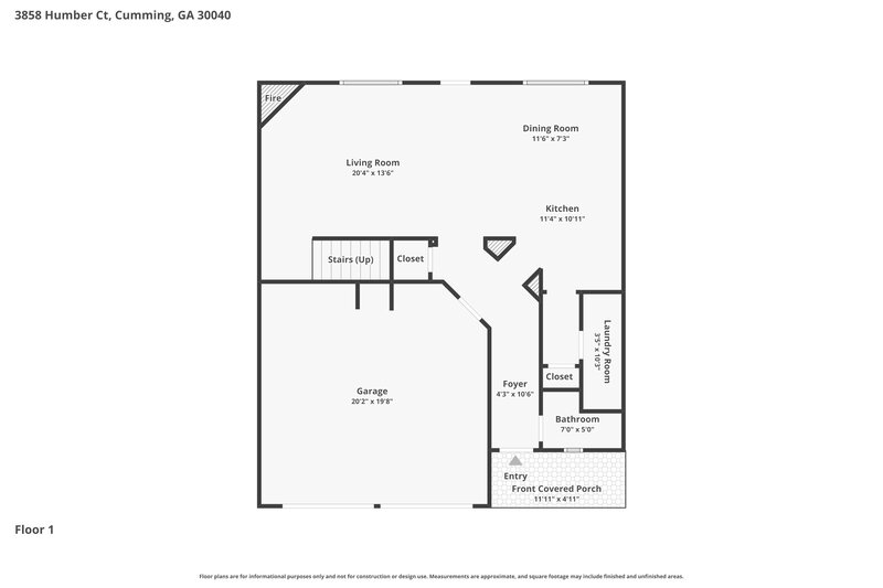 2,210/Mo, 3858 Humber Ct Cumming, GA 30040 Floor Plan View