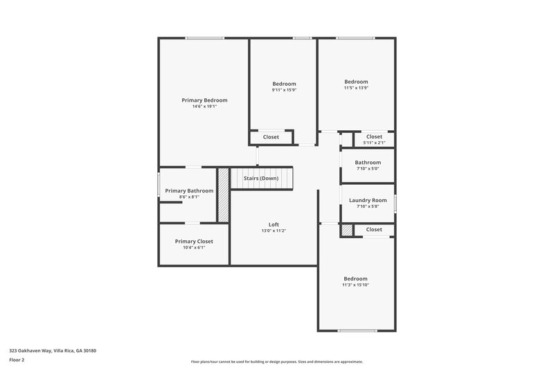2,350/Mo, 323 Oakhaven Way Villa Rica, GA 30180 Floor Plan View 2