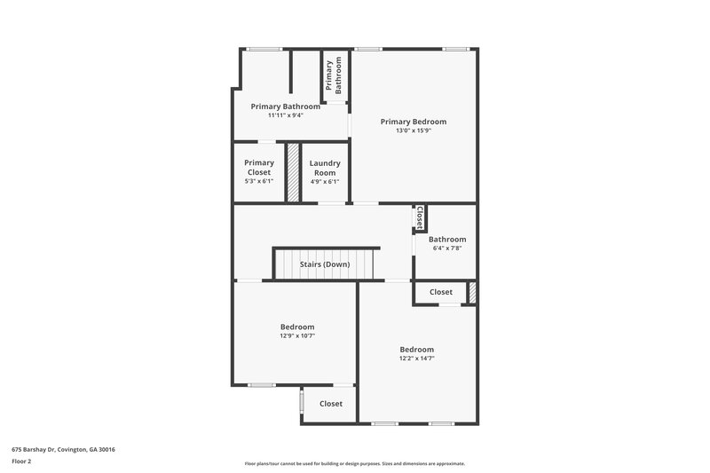 1,795/Mo, 675 Barshay Dr Covington, GA 30016 Floor Plan View 2