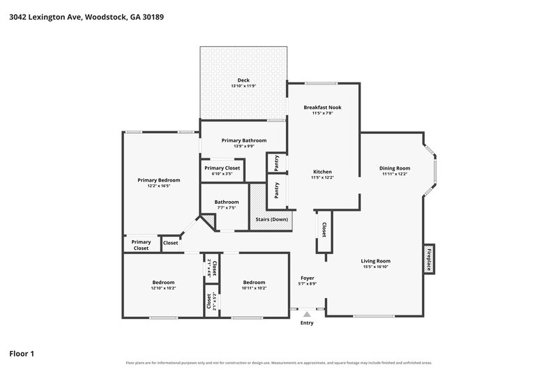 2,430/Mo, 3042 Lexington Ave Woodstock, GA 30189 Floor Plan View 2