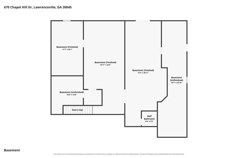 2,260/Mo, 670 Chapel Hill Dr Lawrenceville, GA 30045 Floor Plan View