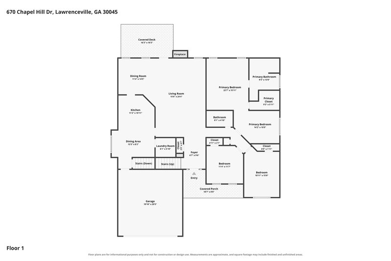2,260/Mo, 670 Chapel Hill Dr Lawrenceville, GA 30045 Floor Plan View 2
