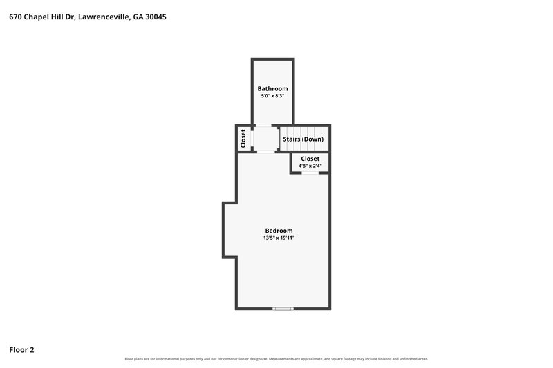 2,260/Mo, 670 Chapel Hill Dr Lawrenceville, GA 30045 Floor Plan View 3