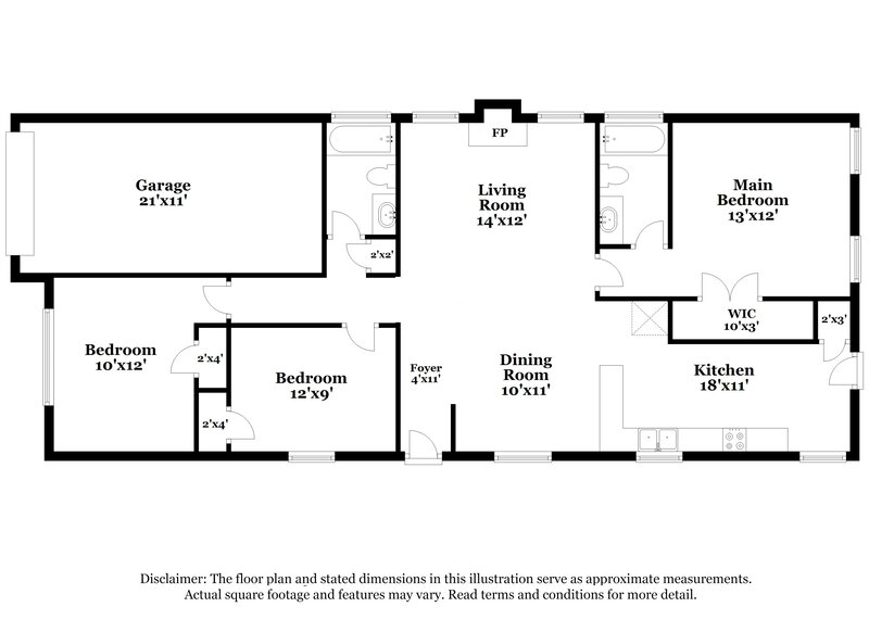 1,760/Mo, 1050 Abercorn Way Douglasville, GA 30134 Floor Plan View