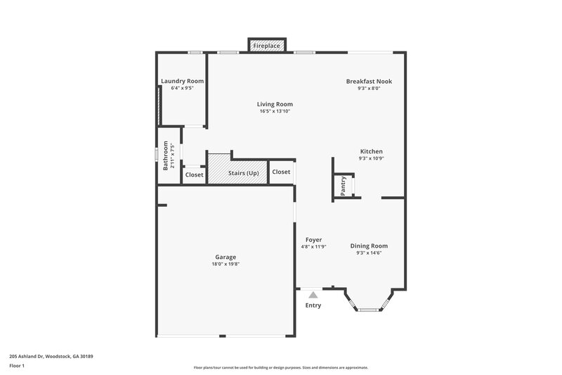 2,100/Mo, 205 Ashland Dr Woodstock, GA 30189 Floor Plan View 2