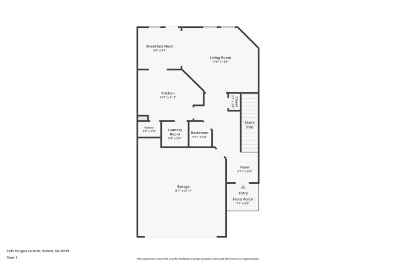 1,885/Mo, 2345 Morgan Farm Dr Buford, GA 30519 Floorplan View