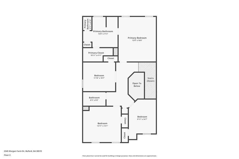 1,885/Mo, 2345 Morgan Farm Dr Buford, GA 30519 Floorplan View 2